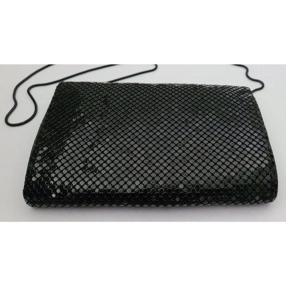 Rebecca Lynn Womens Evening Purse Black Gold Sequin Shoulder Strap 9"x6" - Picture 5 of 8